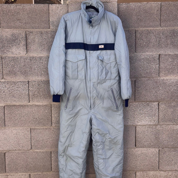 Vintage Outdoor Exchange Ski & Snow Jacket L Light Blue Navy Blue